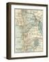 Inset Map of Manila and Vicinity, Philippines-Encyclopaedia Britannica-Framed Art Print