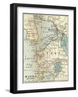 Inset Map of Manila and Vicinity, Philippines-Encyclopaedia Britannica-Framed Art Print