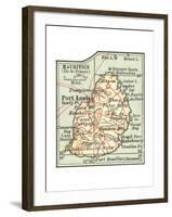 Inset Map of Mauritius (Ile De France) (British)-Encyclopaedia Britannica-Framed Giclee Print