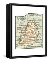 Inset Map of Mauritius (Ile De France) (British)-Encyclopaedia Britannica-Framed Stretched Canvas
