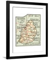 Inset Map of Mauritius (Ile De France) (British)-Encyclopaedia Britannica-Framed Giclee Print