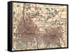 Inset Map of Minneapolis and St. Paul, Minnesota-Encyclopaedia Britannica-Framed Stretched Canvas