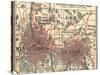 Inset Map of Minneapolis and St. Paul, Minnesota-Encyclopaedia Britannica-Stretched Canvas