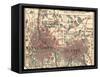 Inset Map of Minneapolis and St. Paul, Minnesota-Encyclopaedia Britannica-Framed Stretched Canvas