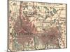 Inset Map of Minneapolis and St. Paul, Minnesota-Encyclopaedia Britannica-Mounted Art Print