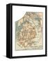 Inset Map of Mount Desert Island, Maine-Encyclopaedia Britannica-Framed Stretched Canvas