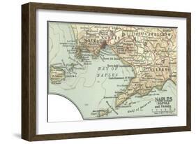 Inset Map of Naples (Napoli) and Vicinity. Italy-Encyclopaedia Britannica-Framed Art Print