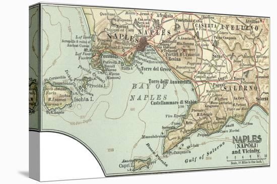 Inset Map of Naples (Napoli) and Vicinity. Italy-Encyclopaedia Britannica-Stretched Canvas