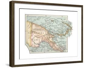 Inset Map of New Guinea or Papua; Bismarck Archipelago.-Encyclopaedia Britannica-Framed Giclee Print