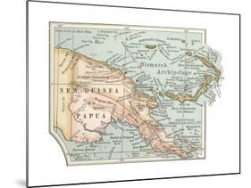 Inset Map of New Guinea or Papua; Bismarck Archipelago.-Encyclopaedia Britannica-Mounted Giclee Print