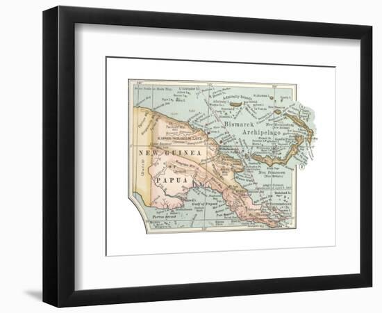 Inset Map of New Guinea or Papua; Bismarck Archipelago.-Encyclopaedia Britannica-Framed Giclee Print