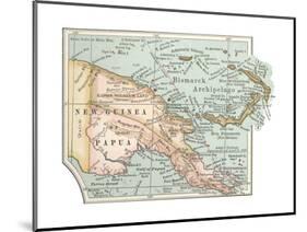 Inset Map of New Guinea or Papua; Bismarck Archipelago.-Encyclopaedia Britannica-Mounted Giclee Print