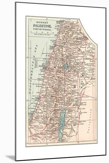 Inset Map of Palestine (Part of Turkey)-Encyclopaedia Britannica-Mounted Giclee Print