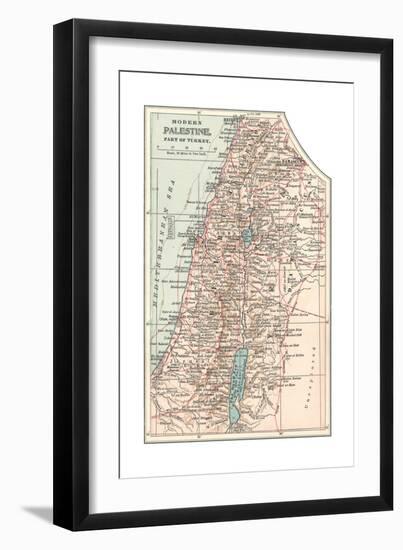 Inset Map of Palestine (Part of Turkey)-Encyclopaedia Britannica-Framed Giclee Print