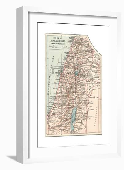 Inset Map of Palestine (Part of Turkey)-Encyclopaedia Britannica-Framed Giclee Print