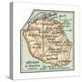 Inset Map of Reunion or Bourbon Island (French)-Encyclopaedia Britannica-Stretched Canvas