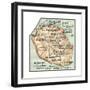 Inset Map of Reunion or Bourbon Island (French)-Encyclopaedia Britannica-Framed Giclee Print