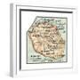 Inset Map of Reunion or Bourbon Island (French)-Encyclopaedia Britannica-Framed Giclee Print