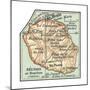 Inset Map of Reunion or Bourbon Island (French)-Encyclopaedia Britannica-Mounted Giclee Print