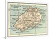 Inset Map of Saint Helena Island (British)-Encyclopaedia Britannica-Framed Art Print