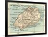Inset Map of Saint Helena Island (British)-Encyclopaedia Britannica-Framed Art Print