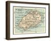 Inset Map of Saint Helena Island (British)-Encyclopaedia Britannica-Framed Art Print