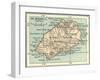 Inset Map of Saint Helena Island (British)-Encyclopaedia Britannica-Framed Art Print