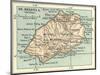 Inset Map of Saint Helena Island (British)-Encyclopaedia Britannica-Mounted Art Print