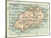 Inset Map of Saint Helena Island (British)-Encyclopaedia Britannica-Stretched Canvas
