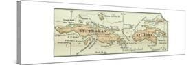 Inset Map of Saint Thomas and St. John Islands-Encyclopaedia Britannica-Stretched Canvas