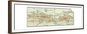 Inset Map of Saint Thomas and St. John Islands-Encyclopaedia Britannica-Framed Premium Giclee Print