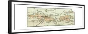 Inset Map of Saint Thomas and St. John Islands-Encyclopaedia Britannica-Framed Premium Giclee Print