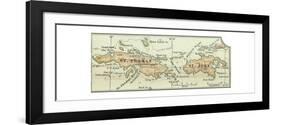 Inset Map of Saint Thomas and St. John Islands-Encyclopaedia Britannica-Framed Giclee Print