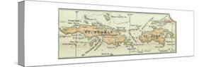 Inset Map of Saint Thomas and St. John Islands-Encyclopaedia Britannica-Stretched Canvas