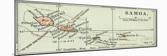 Inset Map of Samoa. South Pacific. Oceania-Encyclopaedia Britannica-Mounted Art Print