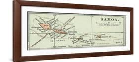 Inset Map of Samoa. South Pacific. Oceania-Encyclopaedia Britannica-Framed Art Print