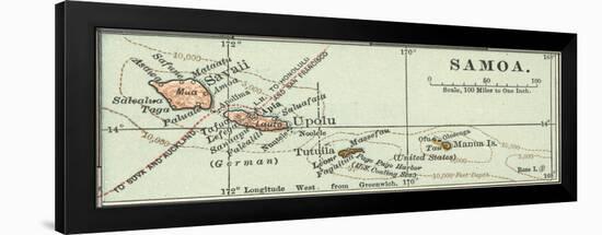 Inset Map of Samoa. South Pacific. Oceania-Encyclopaedia Britannica-Framed Art Print