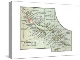 Inset Map of Solomon Islands. Bougainville. South Pacific-Encyclopaedia Britannica-Stretched Canvas