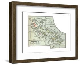 Inset Map of Solomon Islands. Bougainville. South Pacific-Encyclopaedia Britannica-Framed Giclee Print