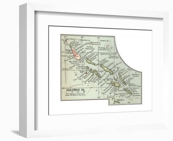 Inset Map of Solomon Islands. Bougainville. South Pacific-Encyclopaedia Britannica-Framed Giclee Print