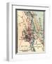 Inset Map of St. Augustine, Florida-Encyclopaedia Britannica-Framed Art Print