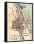 Inset Map of St. Augustine, Florida-Encyclopaedia Britannica-Framed Stretched Canvas