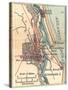 Inset Map of St. Augustine, Florida-Encyclopaedia Britannica-Stretched Canvas