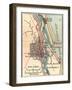 Inset Map of St. Augustine, Florida-Encyclopaedia Britannica-Framed Art Print