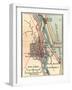 Inset Map of St. Augustine, Florida-Encyclopaedia Britannica-Framed Art Print