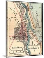 Inset Map of St. Augustine, Florida-Encyclopaedia Britannica-Mounted Art Print