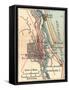 Inset Map of St. Augustine, Florida-Encyclopaedia Britannica-Framed Stretched Canvas