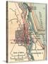 Inset Map of St. Augustine, Florida-Encyclopaedia Britannica-Stretched Canvas