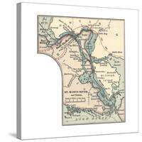 Inset Map of St. Marys River and Vicinity, with Sault Ste-Encyclopaedia Britannica-Stretched Canvas