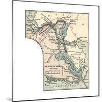 Inset Map of St. Marys River and Vicinity, with Sault Ste-Encyclopaedia Britannica-Mounted Giclee Print